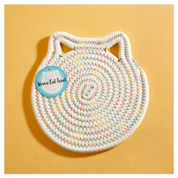 Cat Lady Box Colorful rainbow thread trivet NEW - Picture 2 of 3
